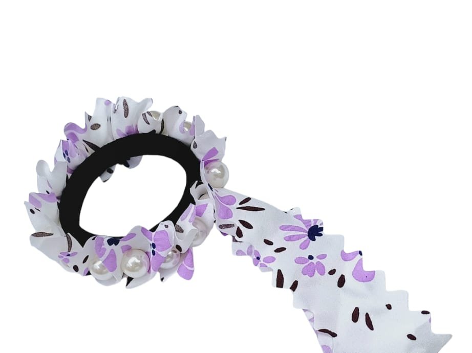 Ribbon Pearl Hair Rubber - Image 3