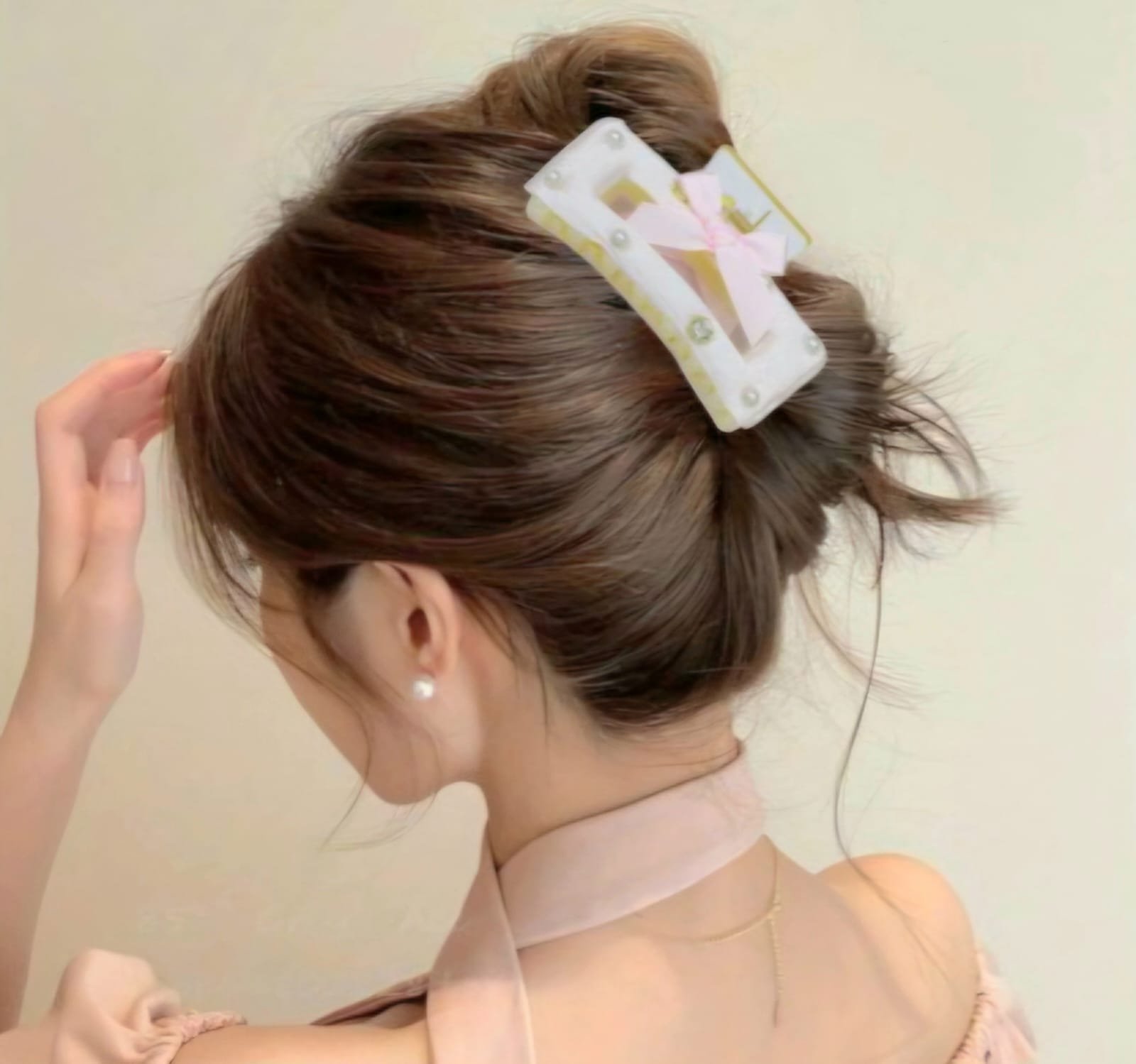 Korean Mini Ribbon Rectangle Claw